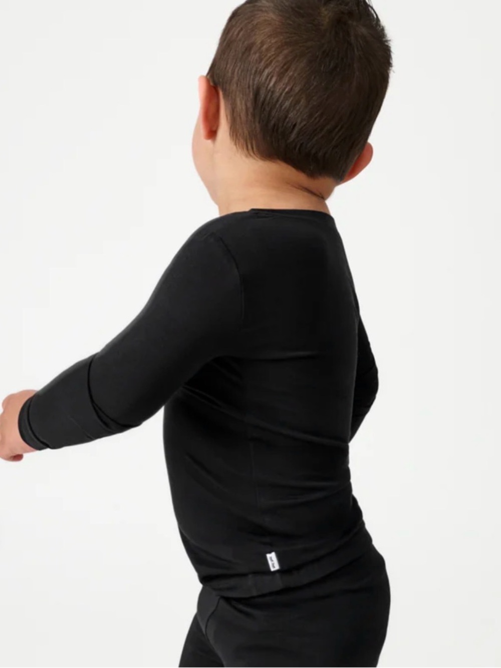 LS Black Bamboo Pj Shirt